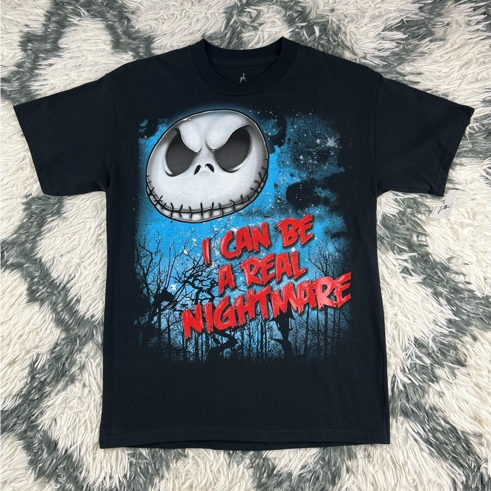 NWT Disney Parks Men’s Jack Skellington I CAN BE A REAL NIGHTMARE T-shirt Sz L